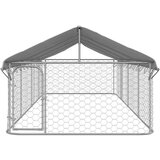 vidaXL Zunanji pasji boks s streho 600x200x150 cm | Shoptok.si