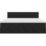 Krevet s od storage s madracem s uzglavljem Crna 100 x 200 cm | shoptok.hr