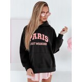 DStreet Bluza damska oversize z kapturem PARISSIA czarna | Shoptok.si