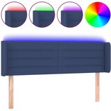 Posteljno vzglavje modro 147x16x78/88 cm blago | Shoptok.si