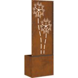 vidaXL Vrtno korito z dekorativno ploščo Rjav 50 x 140 cm | Shoptok.si