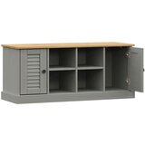  Klupa za cipele VIGO siva 106 x 35 x 40 cm od masivne borovine | shoptok.hr