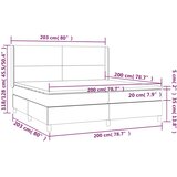  s oprugama i madracem krem 200x200 cm od umjetne kože | shoptok.hr