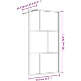  Stijenka za walk-in tuš sa staklom ESG crvena 115 x 195 cm | shoptok.hr