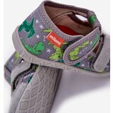Boto Slippers Milami Children's With Velcro In Dinosaurs Gray-Green Reathiana | Shoptok.si