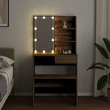  Toaletni stolić s LED-om Artisan hrastovinom izrađenim drvom | shoptok.hr