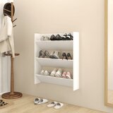 vidaXL Zidni ormarić za cipele bijeli 80 x 18 x 90 cm od iverice Cijene