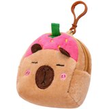  Plush Wallet with Keychain Capybara Strawberry Pink 9.5 x 8 cm | shoptok.hr