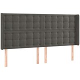  Uzglavlje tamnosivo 203 x 16 x 118/128 cm baršunasto | shoptok.hr