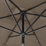  Vrtni suncobran LED s čeličnim stupom 2 x 3 m smeđesivi | Eponuda.com