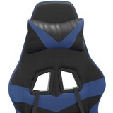  Igraća stolica od umjetne kože s osloncem za noge crno-plava | shoptok.hr