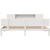 vidaXL Knjižna postelja brez vzmetnice bela 180x200 cm trdna borovina | Shoptok.si