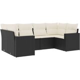 vidaXL 6-dijelni set vrtnih sofa s jastucima crni od poliratana | shoptok.hr