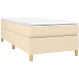  Box spring postelja z vzmetnico krem 80x200 cm blago, (20724682) | Shoptok.si