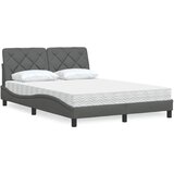 vidaXL Postelja z vzmetnico temno siva 120x200 cm blago Cene