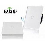 Wise wifi + RF prekidac (naizmenicni) stakleni panel, 1 taster beli WPRF001 Cene