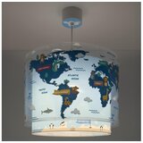 Dalber 40672 - Dečiji luster WORLD 1xE27/15W/230V plavi | Eponuda.com