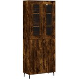  Visoka komoda dimljeni hrast 69,5x34x180 cm konstruiranog drva | shoptok.hr