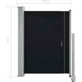  Uvlačiva bočna tenda za terasu 100 x 300 cm crna | shoptok.hr