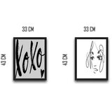 Wallity slika xoxo, 2 dela, 30 x 40cm | ePonuda.com