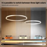  Brilagi - LED prigušiva luster na sajli PORTOFINO LED/98W/230V srebrna + daljinski upravljač | Eponuda.com