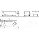 Kolpa San kopalna kad kotna tamia 140X70 q line za vgradnjo | Shoptok.si