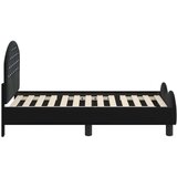  Posteljica za malčke z vzglavjem Črna 70 x 140 cm Žamet, (5000105362) | Shoptok.si