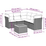  6-dijelni set vrtnih sofa s jastucima bež od poliratana | shoptok.hr