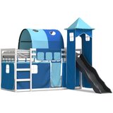 The Living Store pograd s toboganom in zavesami moder 80x200 cm - pograd, (21490190) | Shoptok.si