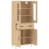  Visoka komoda hrasta sonome 69,5x34x180cm od konstruiranog drva Slike