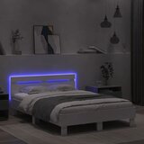  Okvir za krevet s uzglavljem i LED bijeli 135x190 cm | Shoptok.si