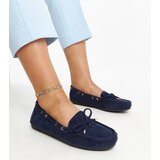 Gemre Navy suede loafers Aneesa Cene