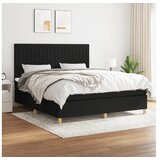  S oprugama i madracem crni 160x200 cm od tkanine | shoptok.hr