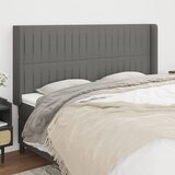  Uzglavlje s ušima tamnosivo 163x16x118/128 cm od tkanine | shoptok.hr