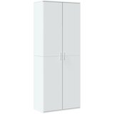  Visoka komoda bijela 70x35x180 cm od konstruiranog drva | shoptok.hr