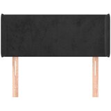  Vzglavje z ušesi črno 83x16x78/88 cm žamet, (20735799) | Shoptok.si