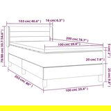 Box spring krevet s madracem crni 100x200 cm baršunasti | shoptok.hr