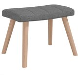  Stolica za ljuljanje s osloncem za noge tamnosiva od tkanine | shoptok.hr