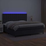  Box spring s madracem LED crni 200x200cm od umjetne kože | shoptok.hr
