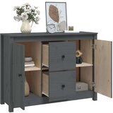  Komoda siva 100 x 35 x 74 cm od masivne borovine | shoptok.hr