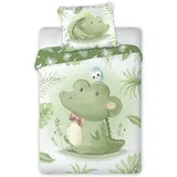 posteljnina 2-delna Cuddles krokodil green