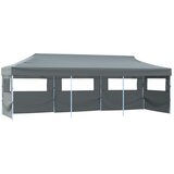  Sklopivi šator za zabave s 5 bočnih zidova 870x291x315 cm antracit Cijene