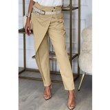 Fenzy Elegantne Hlače Z Volanom, Bež | Shoptok.si