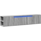 vidaXL Stenska TV omarica z LED lučkami siva sonoma 180x31x39,5 cm | Shoptok.si