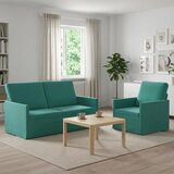  Set sofe 2 pcs Tirkizna Baršun - Tirkizna Jednostruka + Dvostruka (140 cm) | shoptok.hr