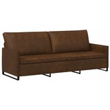  Set sofe 2 pcs Smeđa Umjetni sued - Smeđa 1-Sjedalo + 3-Sjedalo (210 cm) | shoptok.hr