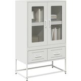 vidaXL Visoka omara bela 68x39x111,5 cm jeklo Cene