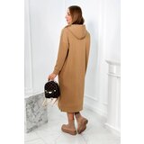 Kesi Long Camel Hooded Dress | shoptok.hr