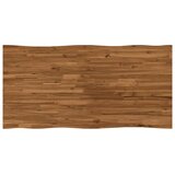  Stol za blagovanje s prirodnim rubom 160 x 80 x 75 cm Prirodna - Prirodna i crna 160 x 80 x 75 cm Živi rub | shoptok.hr