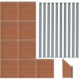 Monster Kompozitne ograjne plošče, kotni kos in LED stebrički 1,8 m x 16,4 m - rjave barve, (5000159821) | Shoptok.si